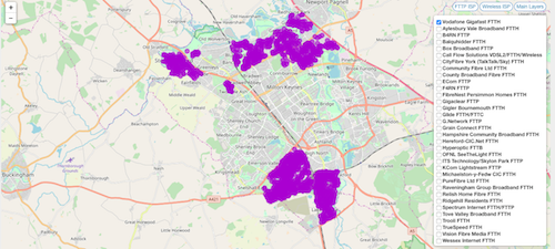Vodafone Gigafast footprint as of 12th August 2019