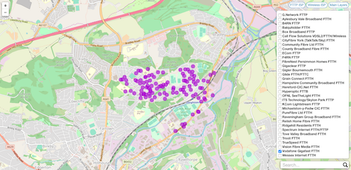Vodafone Gigafast footprint as of 29th August 2019