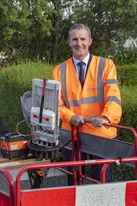 Michael Matheson with FTTP infrastructure
