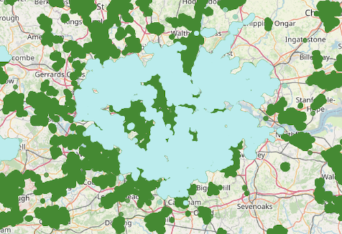 Map of Virgin Media DOCSIS networks in London