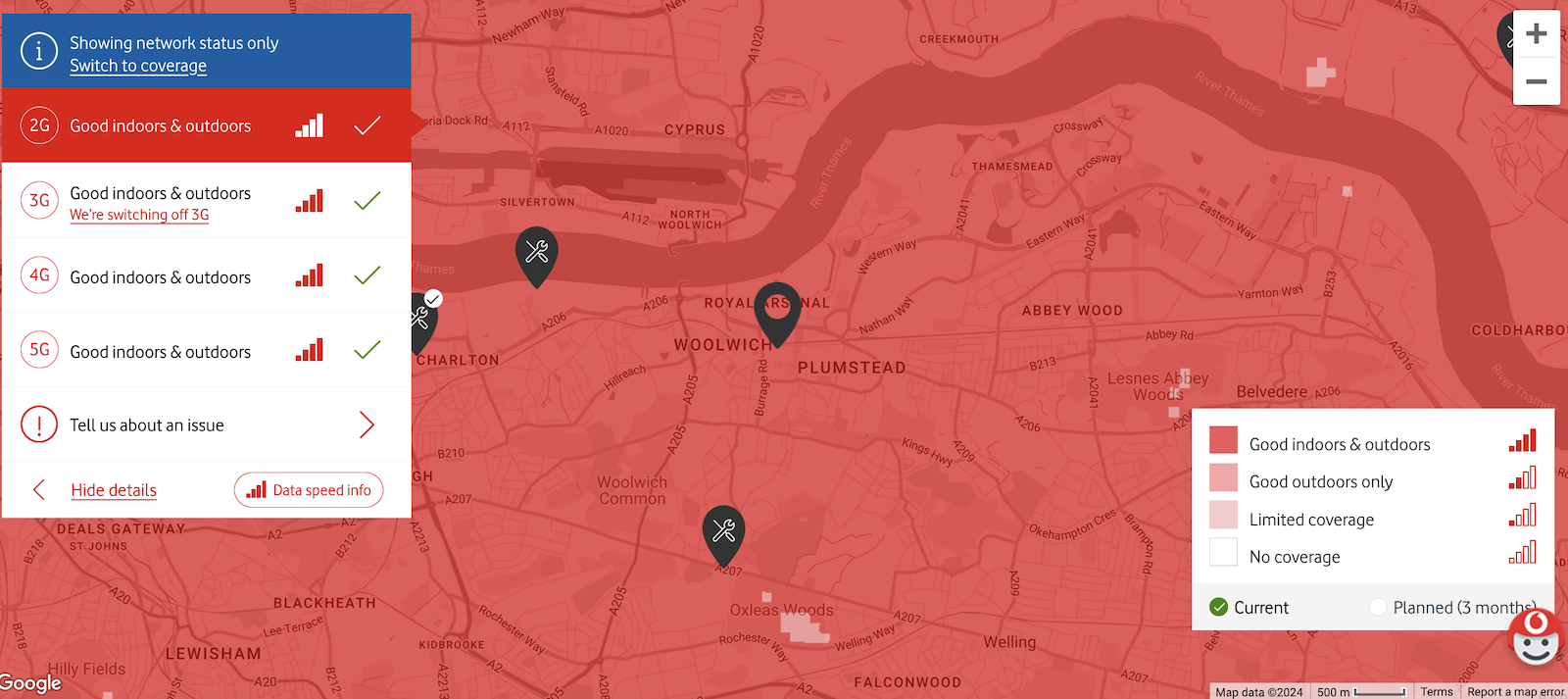 It is not you it is the Vodafone mobile network with problems thinkbroadband