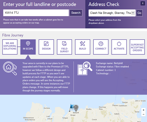 Ultrafast FTTP on way to Scottish postcode