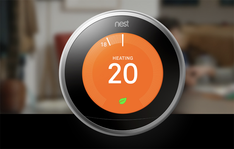 Nest Thermostat allowing you to control the temperature in your smart home