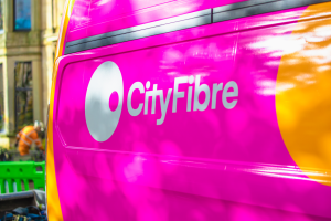 CityFibre logo on a van