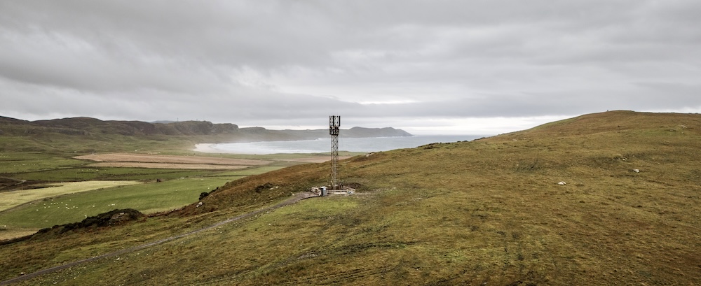 Mobile mast on Islay