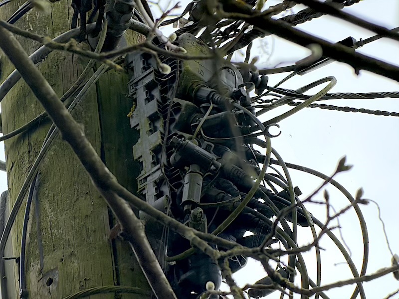 Close up of 12 port Openreach manifold with weathering